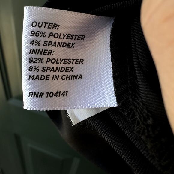 Lady Hagen Sz 12 Black Poly Spandex Golf Skort w/ Gold Ribbon Trim Pickleball - Picture 6 of 7